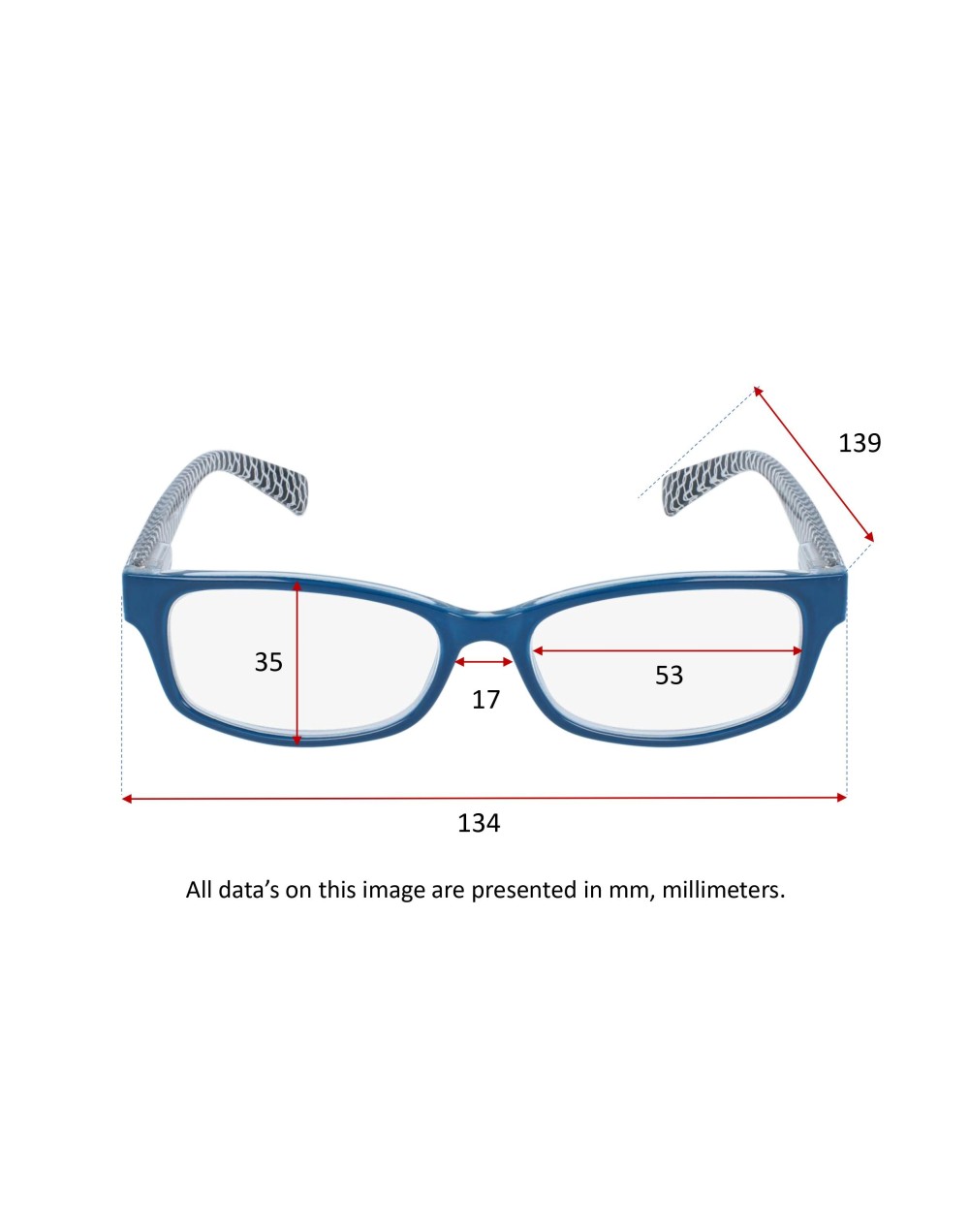 Lunettes loupe de lecture - modèle femme - DUCK BLUE